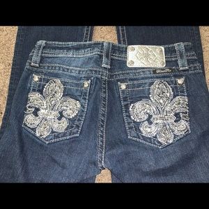 Miss Me girls boot cut jeans. Size: 14.